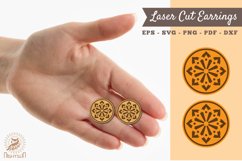 Mandala Earrings Laser Cut SVG 8 Product Image 1