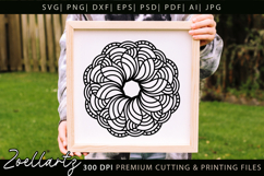 Floral Mandala SVG Cut Files Flower Mandala Illustration Product Image 4
