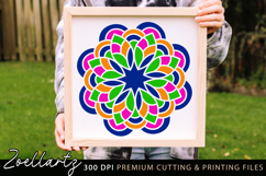 Floral Mandala SVG Cut File Flower Mandalas Illustration Product Image 2