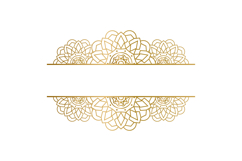Mandala floral frame art gold ornament art Product Image 1