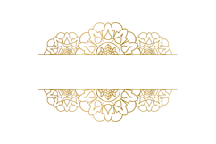 Mandala floral frame art gold ornament element Product Image 1