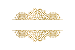Mandala floral frame art gold ornament graphic Product Image 1