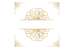 Mandala floral frame gold decorative element art Product Image 1