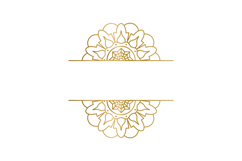 Mandala floral frame gold decorative element art Product Image 1