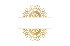 Mandala floral frame gold decorative element design Product Image 1