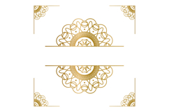 Mandala floral frame gold decorative element design Product Image 1