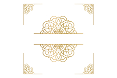 Mandala floral frame gold decorative element ornament Product Image 1