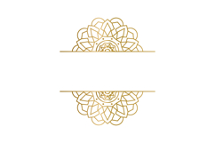 Mandala floral frame gold decorative element ornament Product Image 1