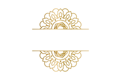 Mandala floral frame gold decorative element vector Product Image 1