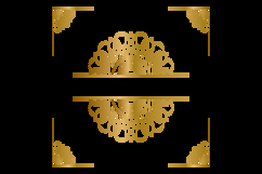 Mandala floral frame gold decorative element vector Product Image 2
