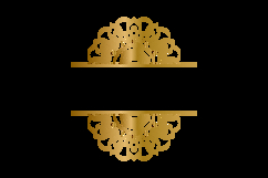 Mandala floral frame gold decorative element vector Product Image 2