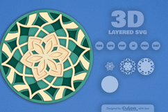 Mandala Layered Laser Cut SVG Product Image 1