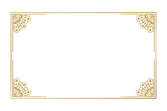 Mandala gold frame floral border ornament element isolated Product Image 1