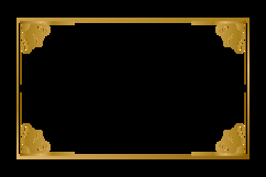 Mandala gold frame floral border ornament element isolated Product Image 2