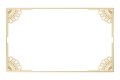 Mandala gold frame floral border ornament element vector Product Image 1