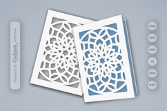 Mandala Greeting Card Papercut SVG Product Image 1