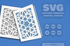 Mandala Greeting Card Papercut SVG Product Image 2