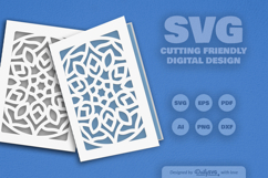 Mandala Greeting Card Papercut SVG Product Image 2