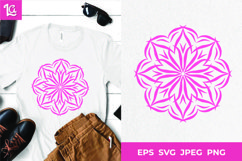 Simple Mandala Hand Drawing SVG file Product Image 1