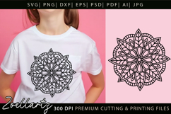 Floral Mandala SVG Cut Files Flower Mandala Illustration Product Image 3