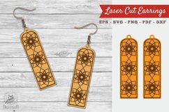 Mandala Laser Cut Earrings SVG 1 Product Image 1