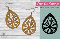 Mandala Laser Cut Earrings SVG 1 Product Image 1