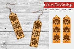 Mandala Laser Cut Earrings SVG 4 Product Image 1
