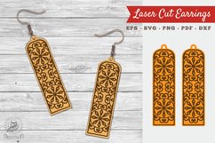 Mandala Laser Cut Earrings SVG 5 Product Image 1