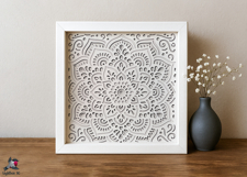 3D Mandala Pattern Lightbox Shadow box SVG Papercut template Product Image 2