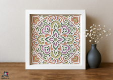 3D Mandala Pattern Lightbox Shadow box SVG Papercut template Product Image 2