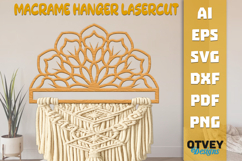 Mandala Macrame Hanger | Laser Cut Wooden Wall Decor BUNDLES Product Image 2