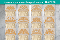 Mandala Macrame Hanger | Laser Cut Wooden Wall Decor BUNDLES Product Image 1