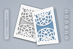 Mandala Greeting Card Papercut SVG Product Image 2