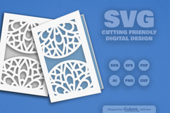 Mandala Greeting Card Papercut SVG Product Image 2