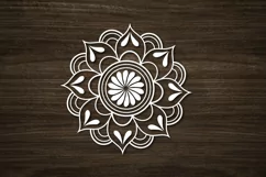 Hand Drawn Floral Mandala SVG PNG EPS DXF Mandala Flower SVG Product Image 2