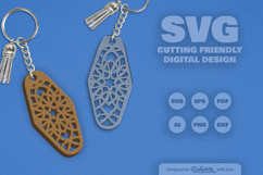 Mandala Motel Keychain Laser Cut SVG Product Image 2