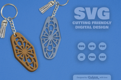 Mandala Motel Keychain Laser Cut SVG Product Image 2