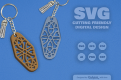 Mandala Motel Keychain Laser Cut SVG Product Image 2