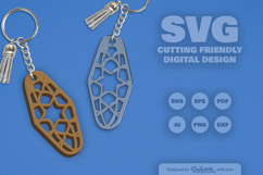 Mandala Motel Keychain Laser Cut SVG Product Image 2