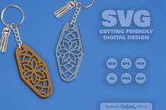 Mandala Motel Keychain Laser Cut SVG Product Image 2