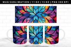 Mandala 11oz, 15oz Mug Sublimation | Mug Wrap PNG Product Image 1
