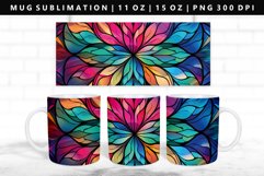 Mandala 11oz, 15oz Mug Sublimation | Mug Wrap PNG Product Image 1