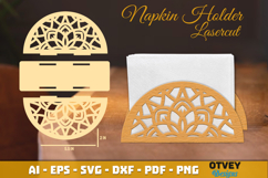 Mandala Napkin Holder Lasercut Product Image 1