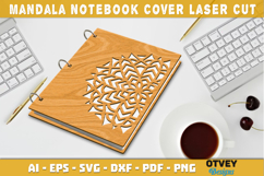 Mandala Notebook Cover Laser Cut | Wooden Notebook Cover Product Image 1