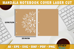 Mandala Notebook Cover Laser Cut | Wooden Notebook Cover Product Image 2