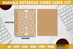 Mandala Notebook Cover Laser Cut | Wooden Notebook Cover Product Image 2