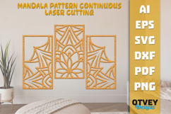 Mandala Pattern Continuous Laser Cutting Product Image 1