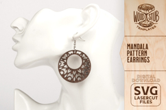 Mandala Earrings SVG, Mandala Dangles, Earrings SVG Product Image 4