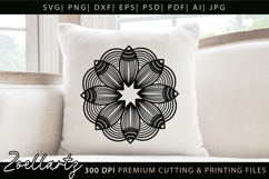 Floral Mandala SVG Cut Files Flower Mandala Illustration Product Image 2