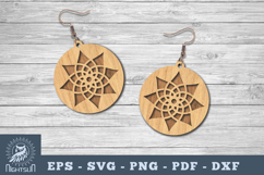 Mandala Round Earring Lasercut Product Image 1